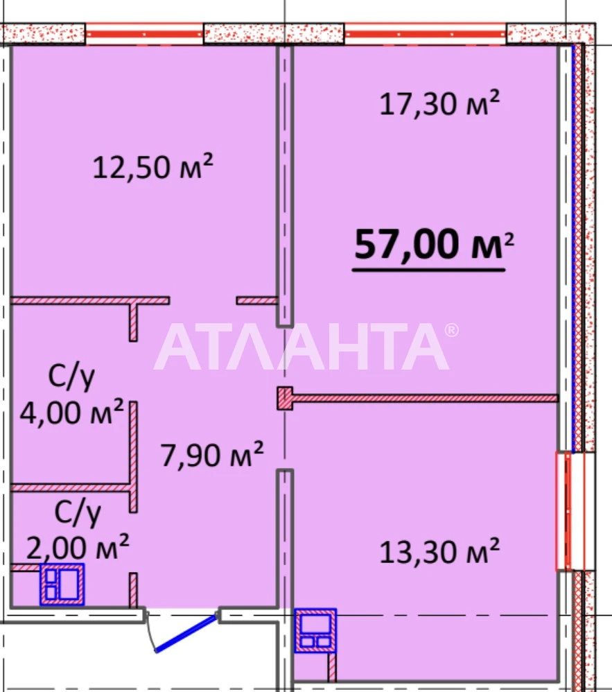 Apartments for sale. 2 rooms, 57 m², 6th floor/21 floors. 10, Literaturna, Odesa. 