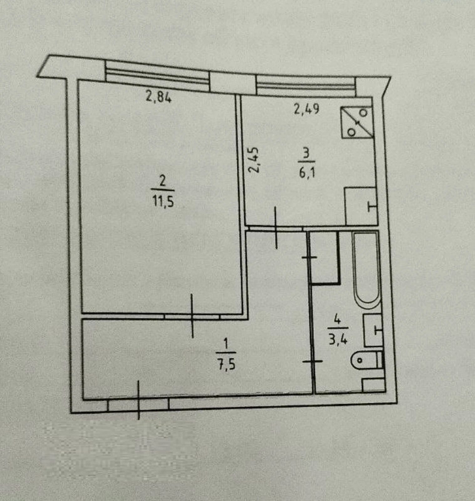 Apartments for sale 1 room, 29 m², 2nd fl./5 floors. 61, Akademika Vernadskoho bulv., Kyiv. 