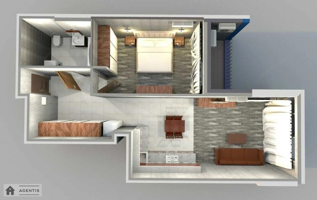 Apartment for rent. 1 room, 58 m², 8th floor/25 floors. Dzhona Makkeyna vul. Ivana Kudri, Kyiv. 