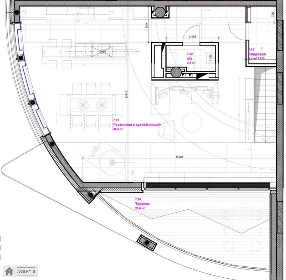 Сдам квартиру. 3 rooms, 207 m², 6th floor/6 floors. Болсуновський пров. (Мічуріна), Киев. 