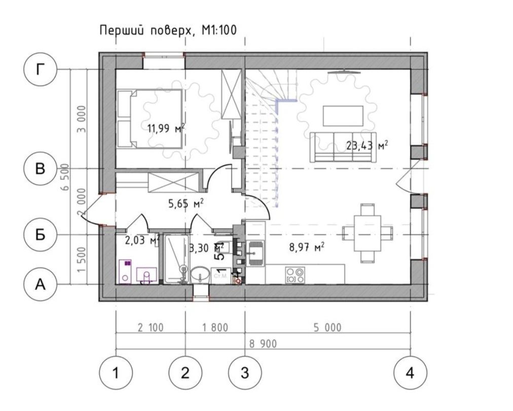 Продажа дома. 4 rooms, 110 m², 2 floors. Пухівка. 