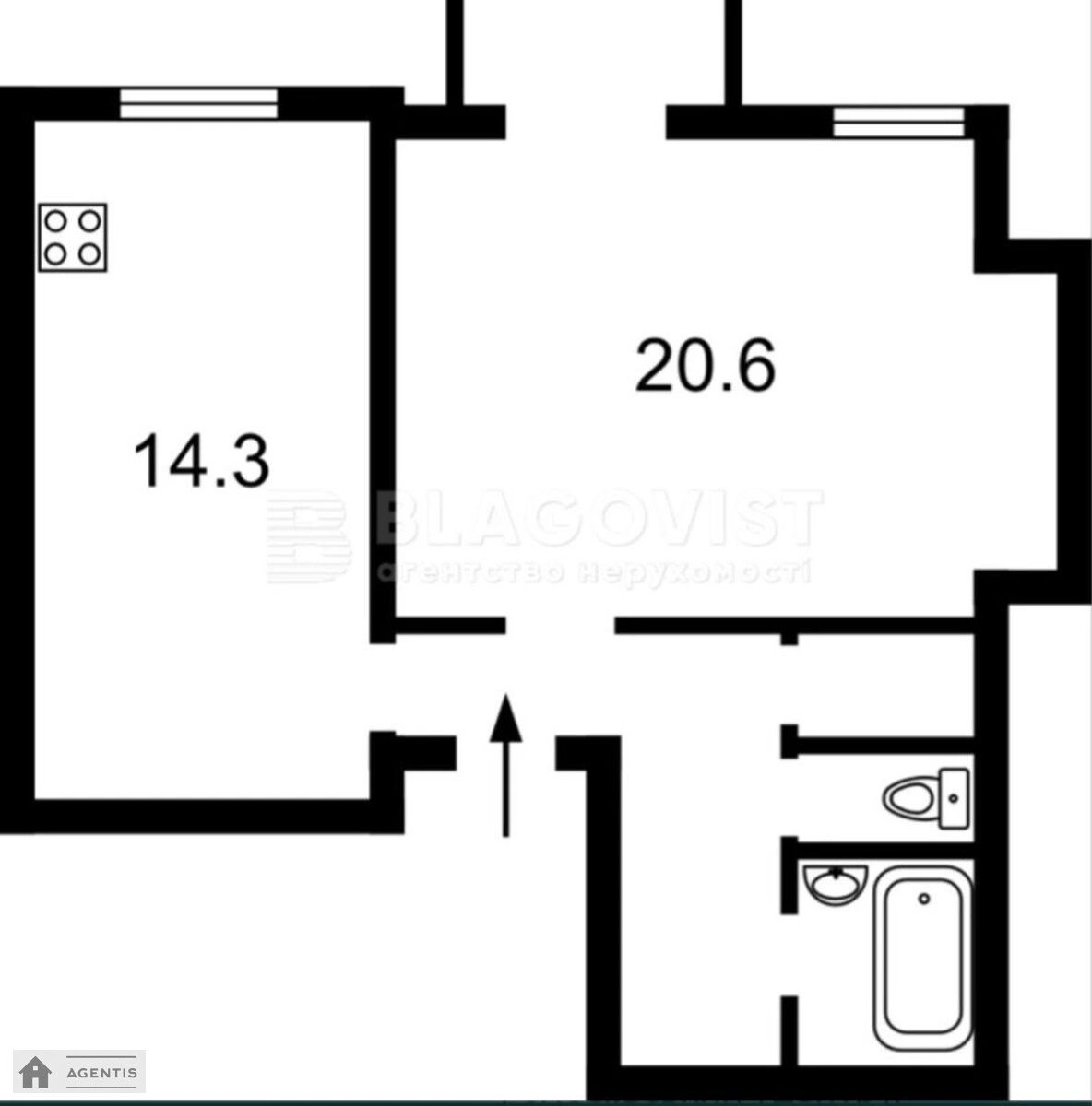 Apartment for rent. 1 room, 49 m², 2nd floor/4 floors. 82, Volodymyrivska vul., Kyiv. 