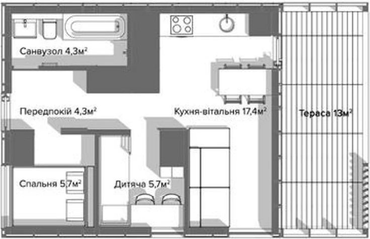 Продажа дома. 2 rooms, 51 m², 1 floor. Тарасовка. 