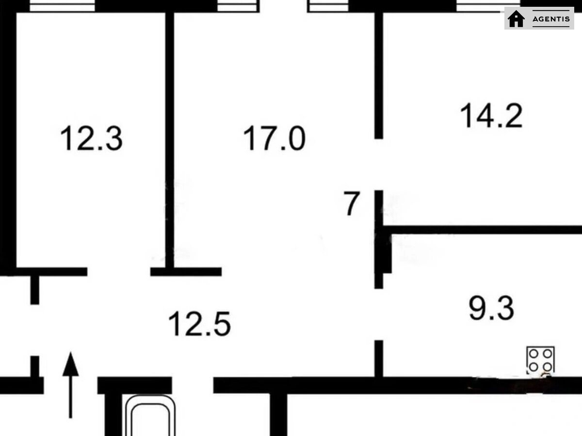 Сдам квартиру. 3 rooms, 82 m², 4th floor/6 floors. 9, Михайловский 9, Киев. 
