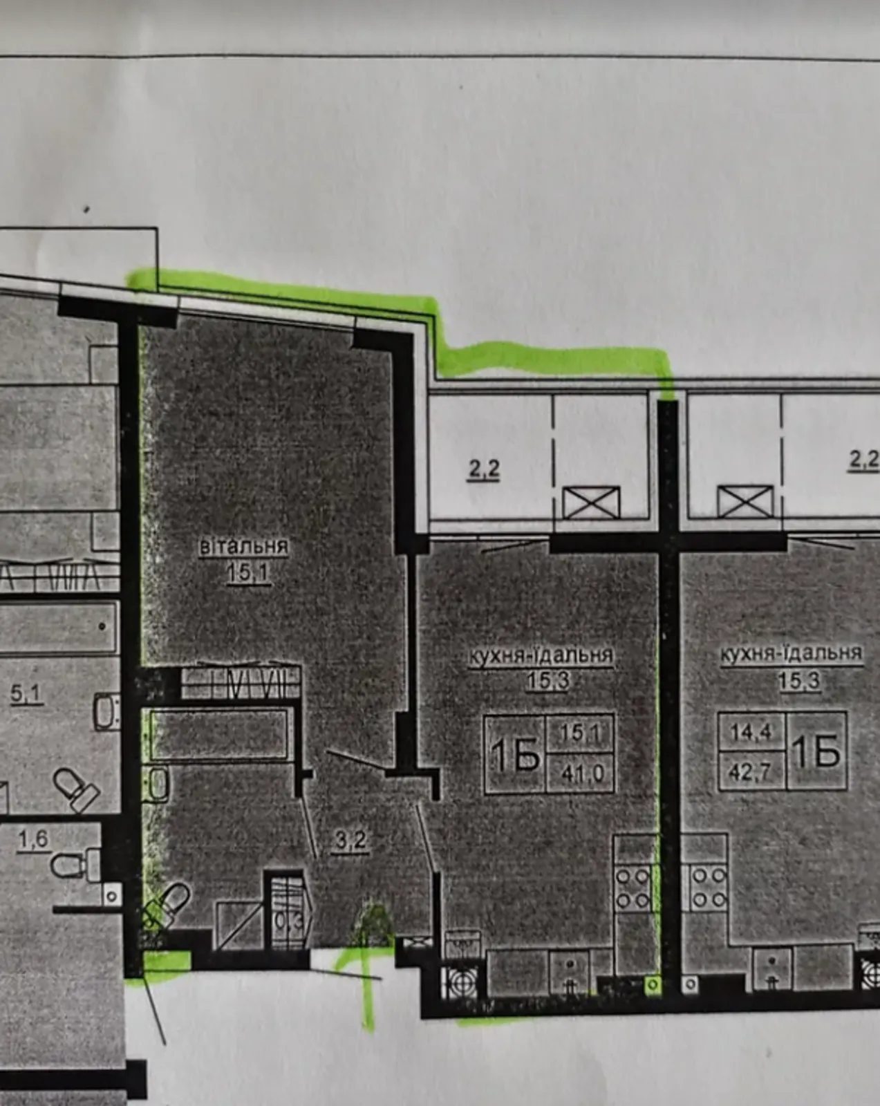 Продаж квартири 1 кімната, 42 m², 2 пов./5 поверхів. Восточный, Тернопіль. 