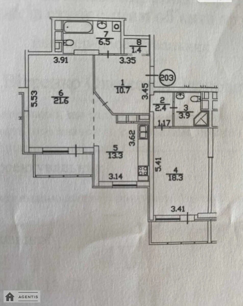 Сдам квартиру 2 комнаты, 86 m², 14 эт./26 этажей. 15, Ованеса Туманяна вул., Киев. 