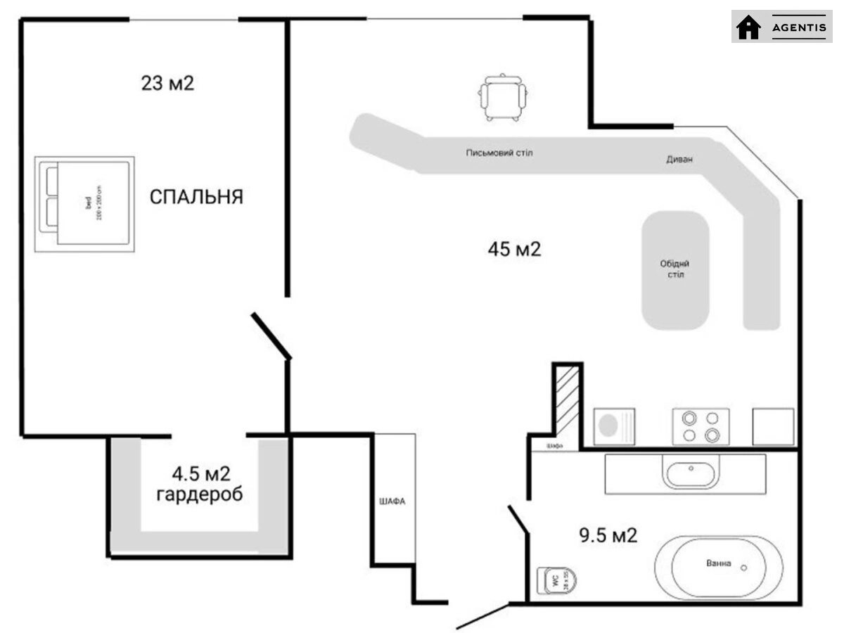 Apartment for rent. 2 rooms, 86 m², 17 floor/25 floors. 18, Mytropolyta Vasylya Lypkivskoho vul. Urytskoho, Kyiv. 