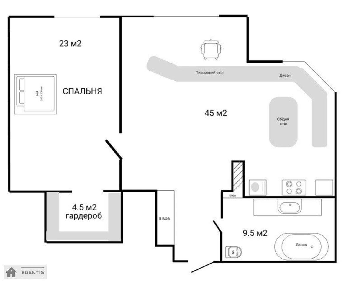 Здам квартиру. 2 rooms, 86 m², 17 floor/17 floors. 18, Митрополита Василя Липківського вул. (Урицького), Київ. 