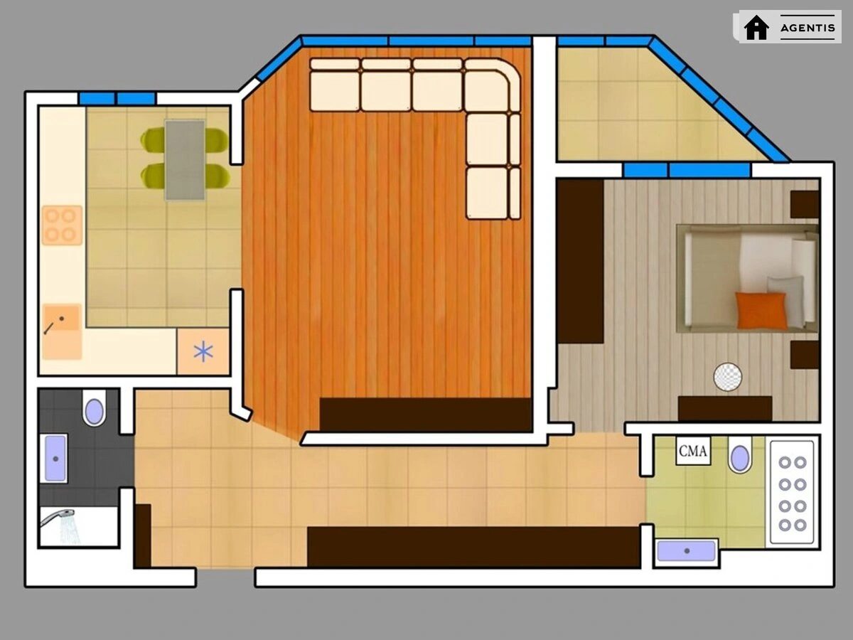 Сдам квартиру. 2 rooms, 80 m², 12 floor/25 floors. 1, Никольско-Слободская 1, Киев. 