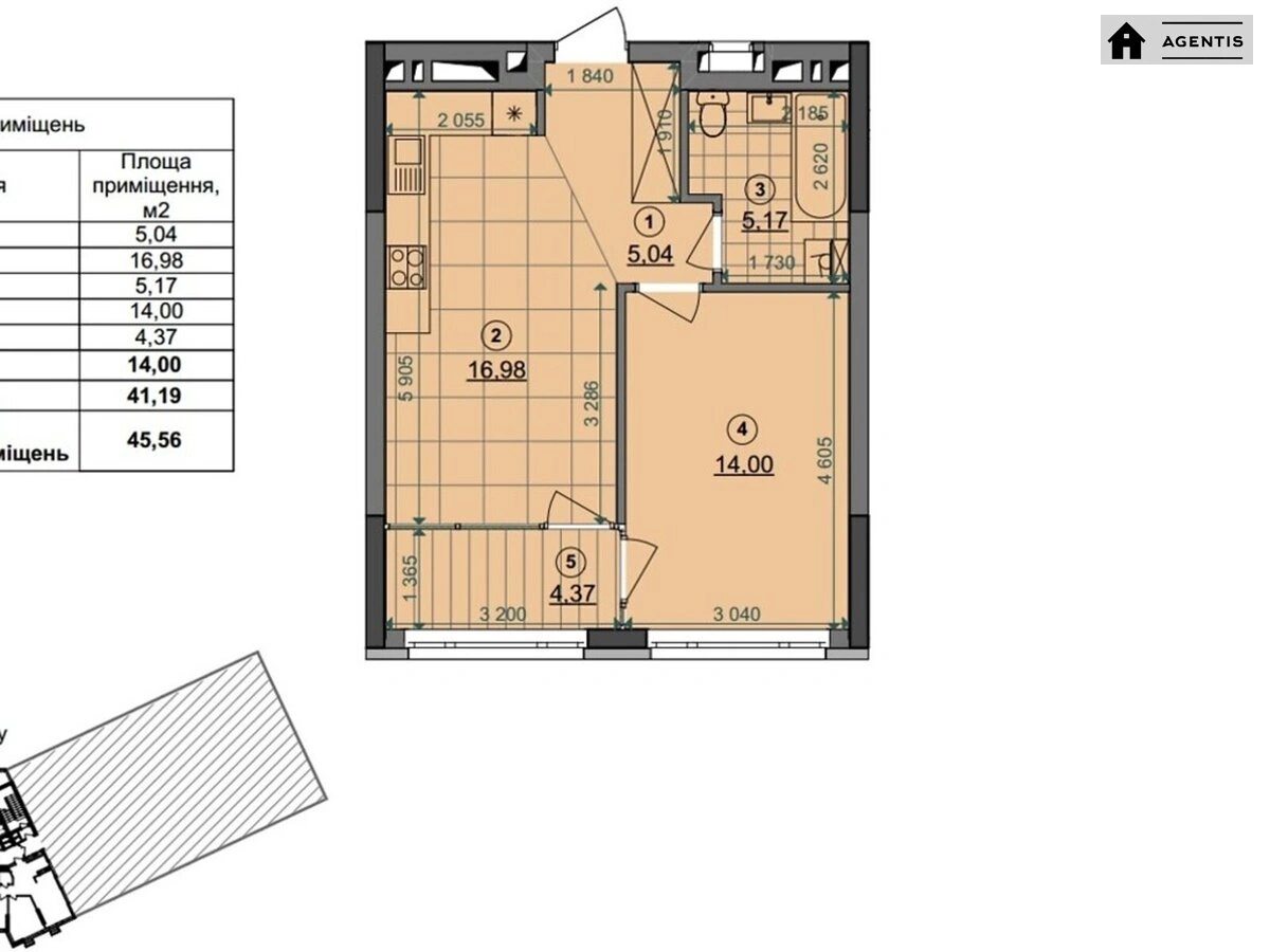 Здам квартиру. 1 room, 45 m², 8th floor/26 floors. 57, Віктора Некрасова вул. (Північно-Сирецька), Київ. 