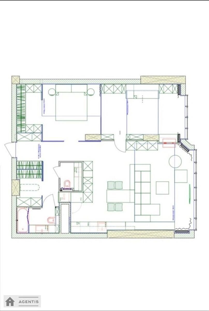 Здам квартиру. 3 rooms, 106 m², 13 floor/25 floors. 2, Авіаконструктора Антонова вул., Київ. 