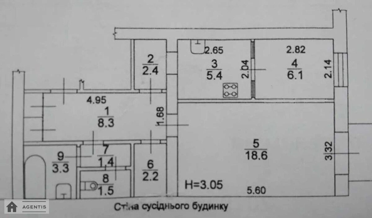 Сдам квартиру. 2 rooms, 50 m², 4th floor/5 floors. Лабораторный, Киев. 