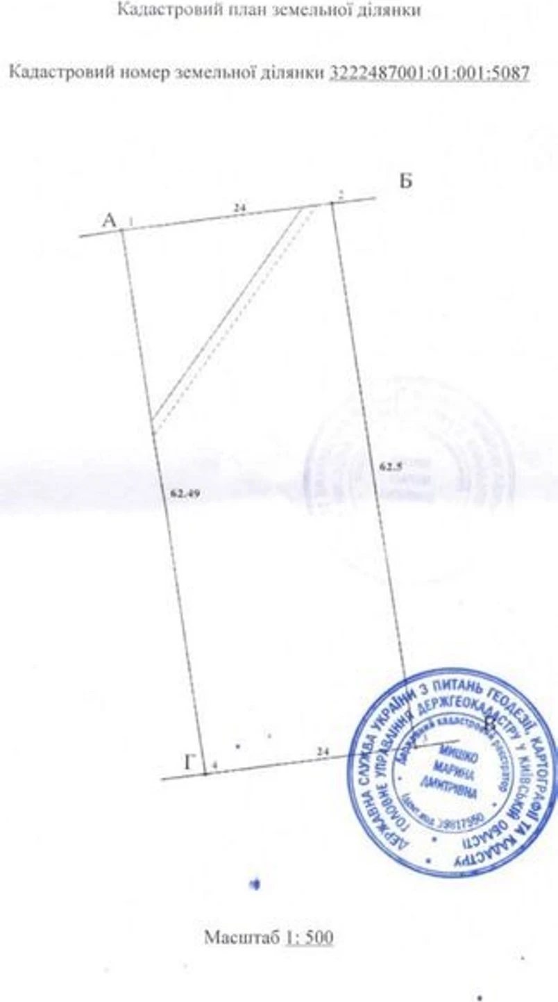 Land for sale for residential construction. Khodosivka. 