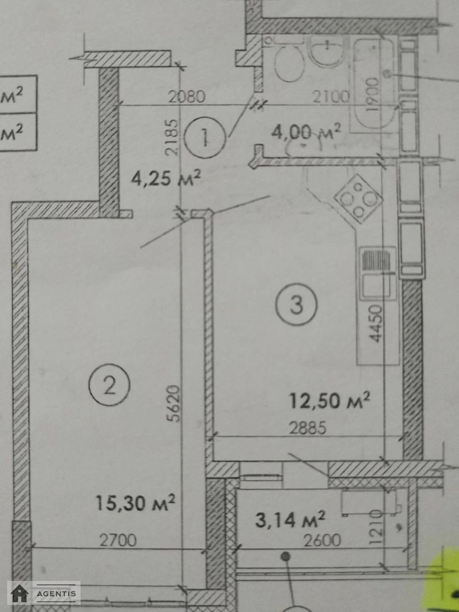 Сдам квартиру. 1 room, 40 m², 17 floor/25 floors. 12, Кадетский Гай 12, Киев. 