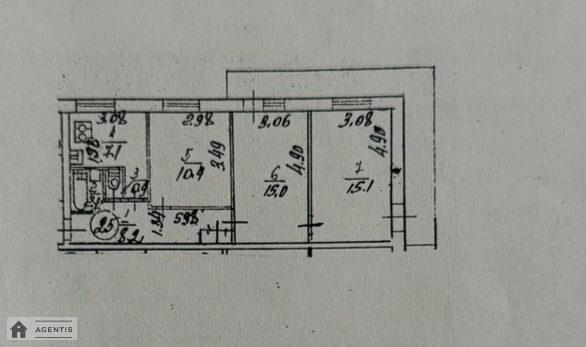 Здам квартиру. 2 rooms, 58 m², 8th floor/9 floors. 22, Івана Виговського вул. (Маршала Гречка), Київ. 