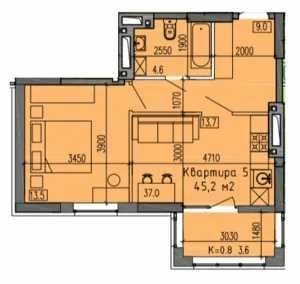 Продажа квартиры. 1 room, 45 m², 14 floor/23 floors. 298, Мандрыковская, Днепр. 