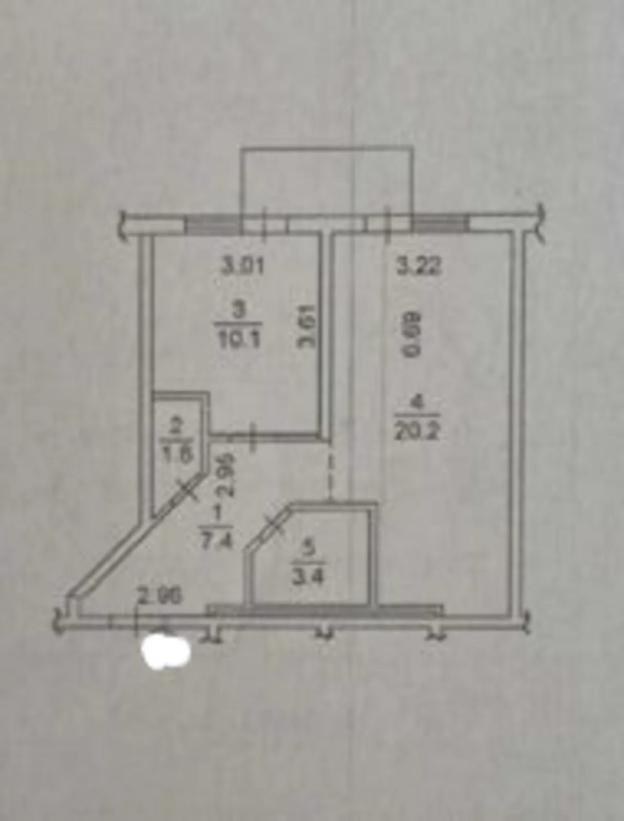 Продаж квартири 1 кімната, 43 m², 7 пов./9 поверхів. 12, Молодіжна , Вишневе. 