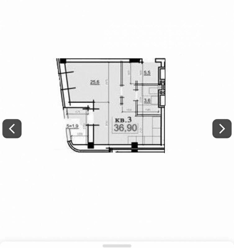 Продаж квартири. 1 room, 37 m², 9th floor/16 floors. 9, Пер.Шевченко, Дніпро. 