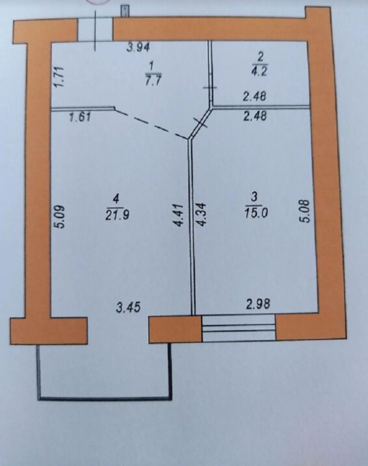 Продаж квартири. 1 room, 48 m², 2nd floor/9 floors. Яреми вул., Тернопіль. 