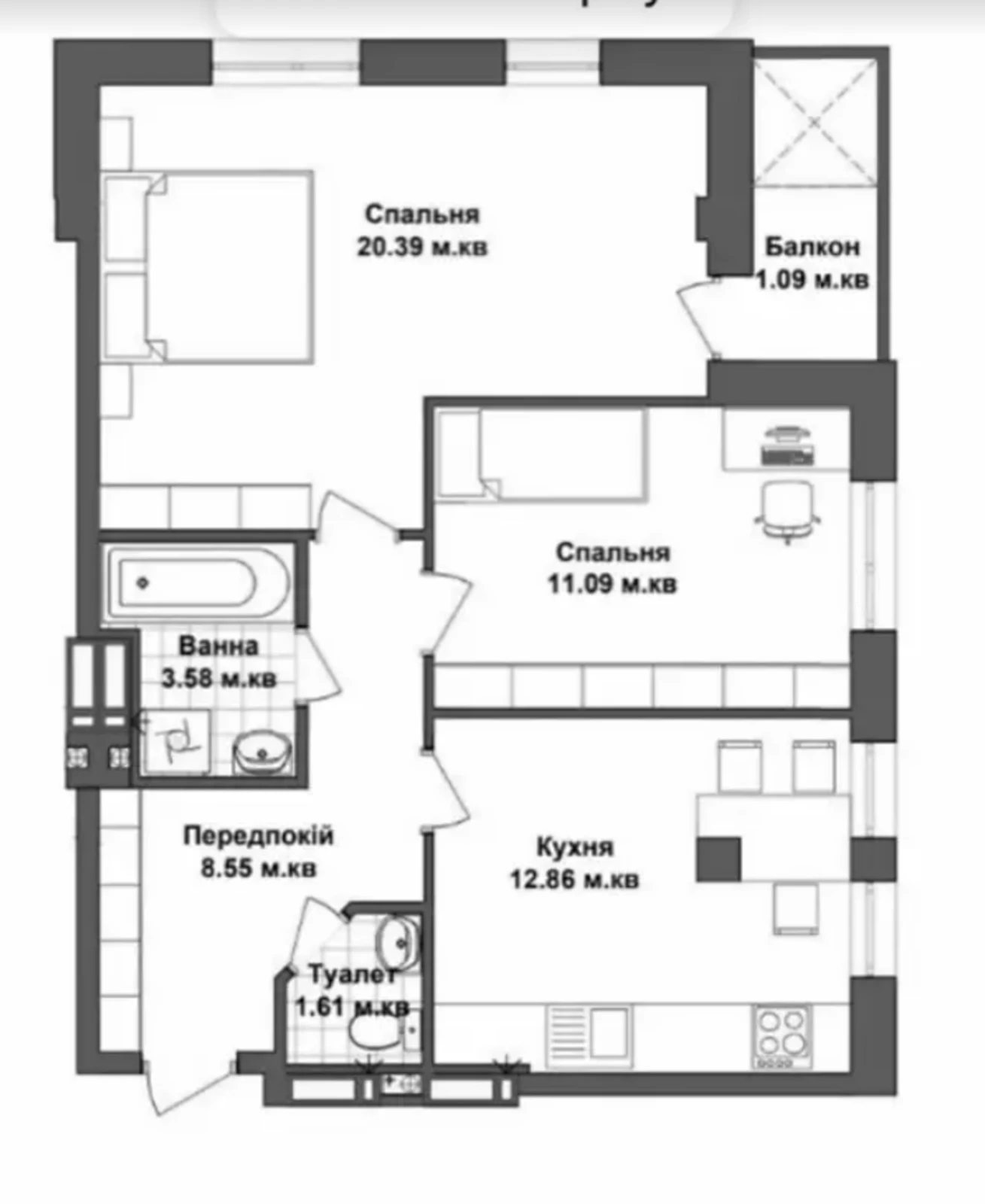 Продаж квартири. 2 rooms, 60 m², 8th floor/13 floors. Бам, Тернопіль. 