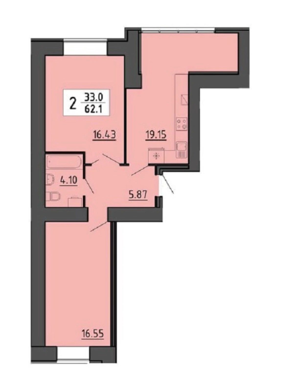 Продаж квартири. 2 rooms, 63 m², 6th floor/10 floors. 5, Енергетична Бічна вул., Тернопіль. 
