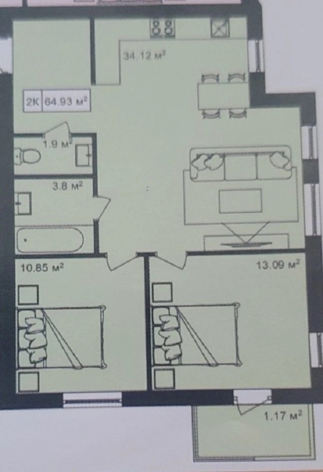 Продаж квартири 2 кімнати, 70 m², 4 пов./5 поверхів. Центр, Тернопіль. 