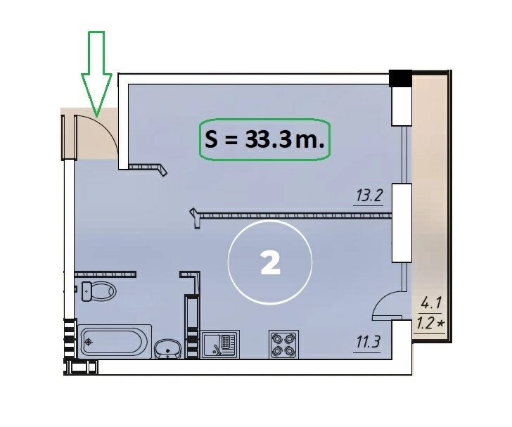 Продаж квартири. 1 кімната, 33 m², 3 поверх/12 поверхів. Инглези, Одеса. 