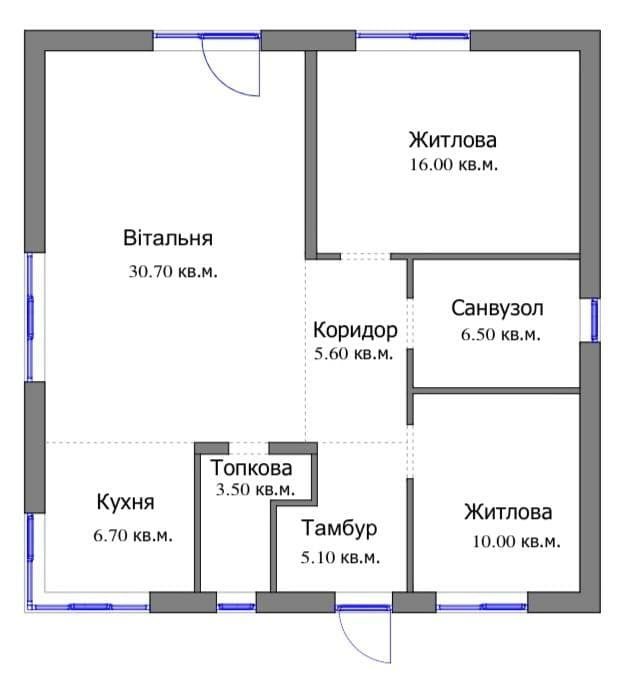 Продажа дома. 2 rooms, 85 m², 1 floor. Чехова, Васильков. 