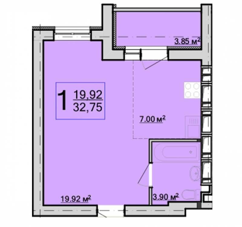Apartments for sale. 1 room, 33 m², 3rd floor/8 floors. 48, Shevchenkovskyy pereulok, Kharkiv. 