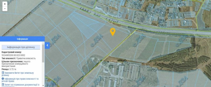 Land for sale for commercial use. Myltsy, Poltava. 