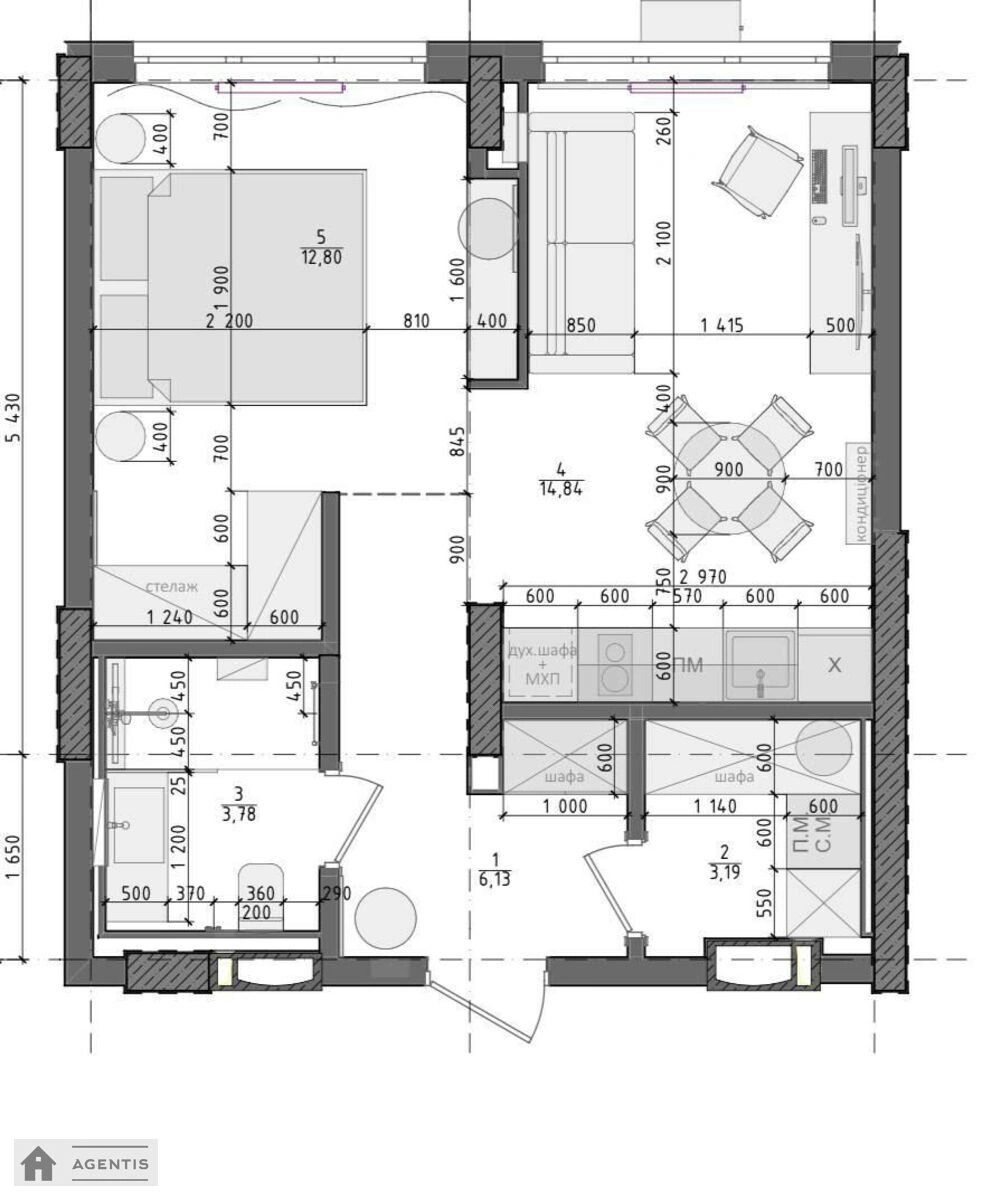 Сдам квартиру. 1 room, 43 m², 23 floor/25 floors. 32, Степана Бандери просп. (Московський), Киев. 