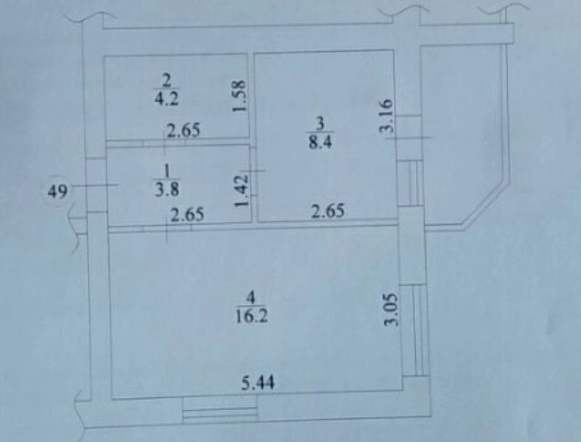 Продаж квартири. 1 room, 34 m², 5th floor/5 floors. 127, Вокзальная, Буча. 