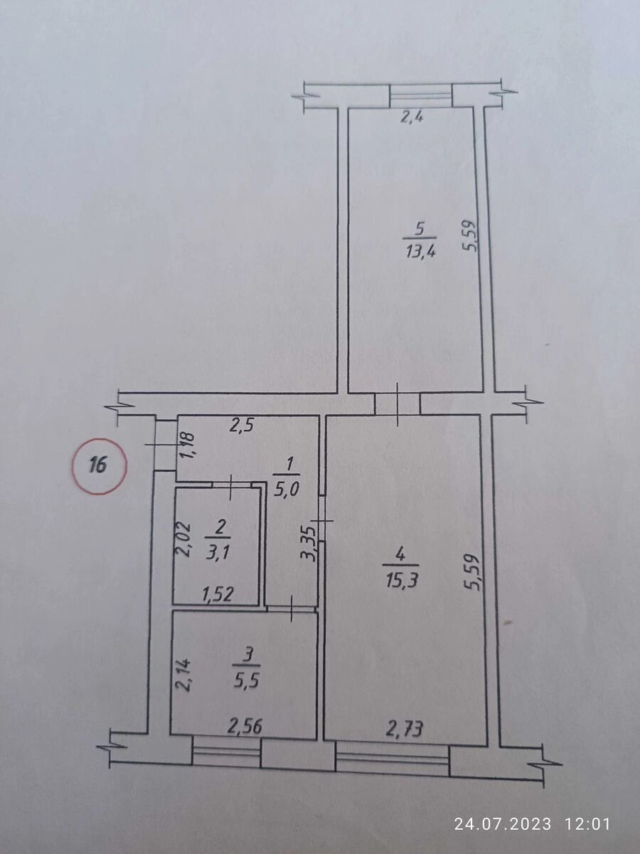 Apartments for sale. 2 rooms, 42 m², 1st floor/3 floors. Pervozvanivka. 