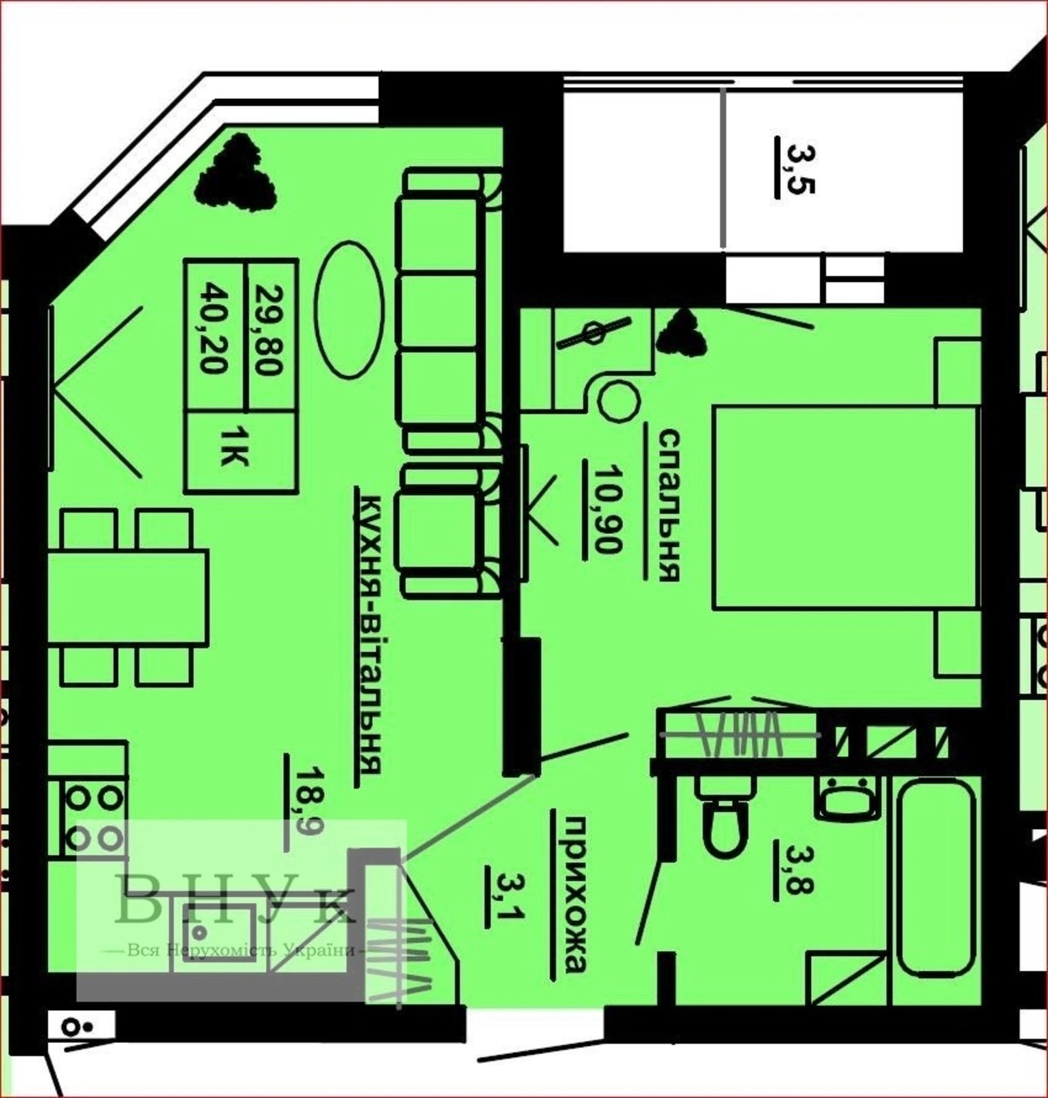 Продаж квартири. 1 room, 41 m², 10th floor/16 floors. Куліша П. б-р, Тернопіль. 