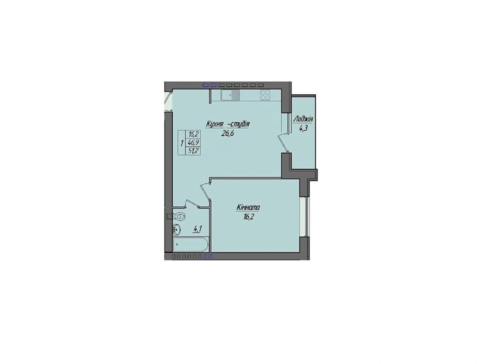 Apartments for sale. 1 room, 54 m², 3rd floor/4 floors. Sheptytskoho , Petrykov. 