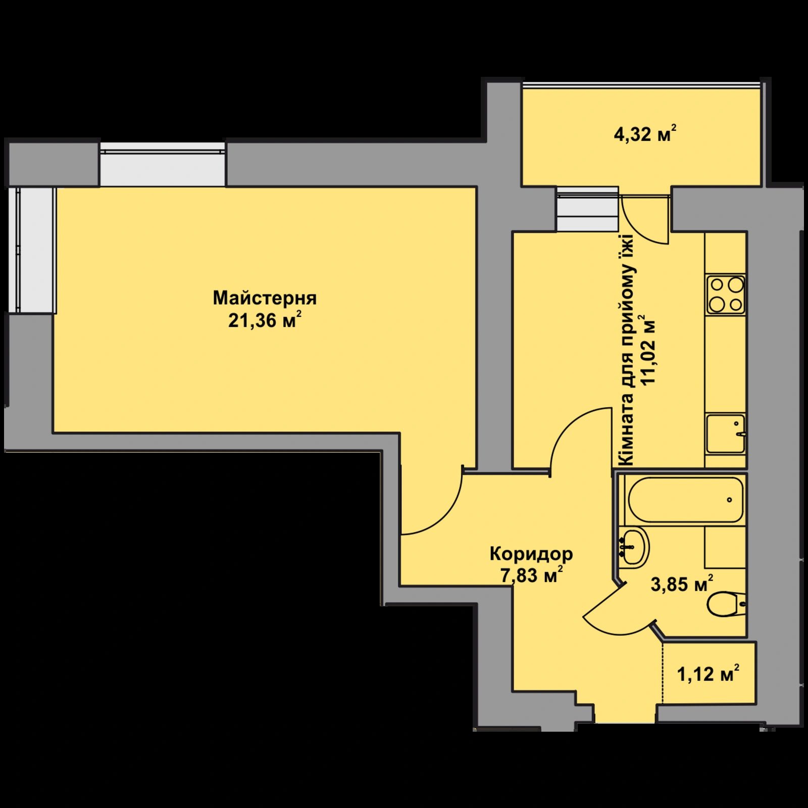 Apartments for sale. 1 room, 49 m², 2nd floor/9 floors. Dovzhenka O. vul., Ternopil. 