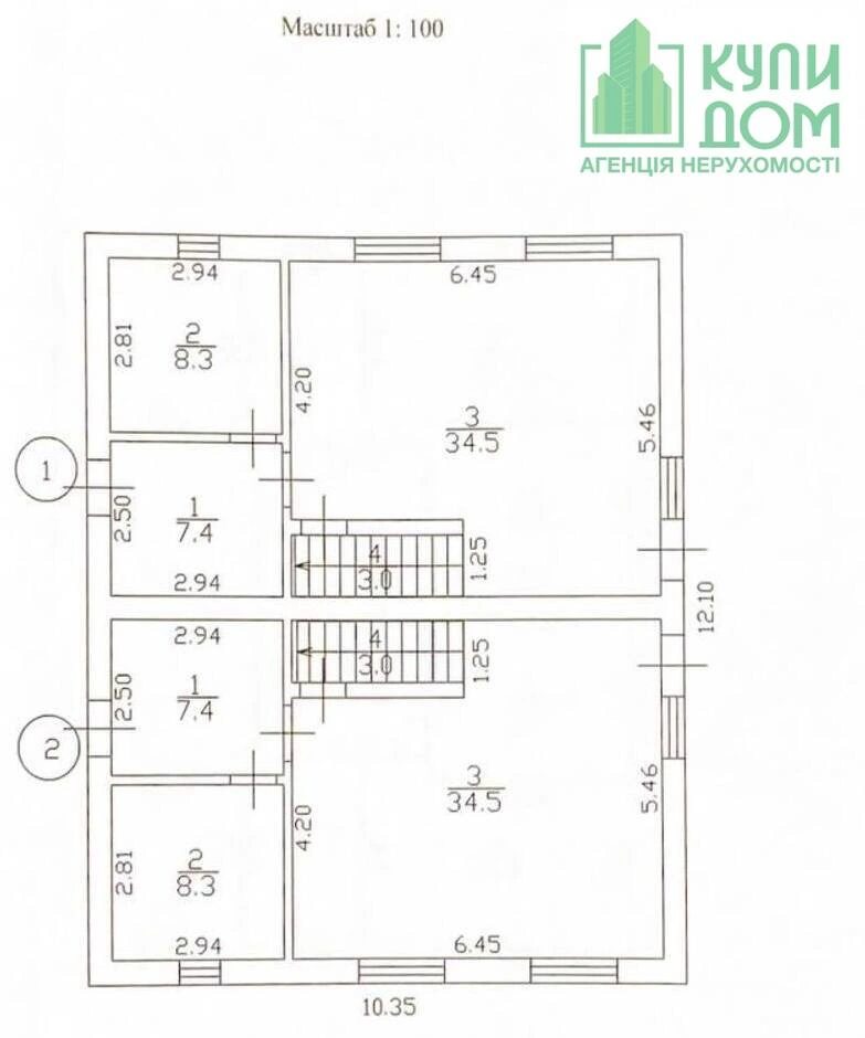 Продаж будинку 104 m², 2 поверхи. Фортечний (кіровський), Кропивницький. 