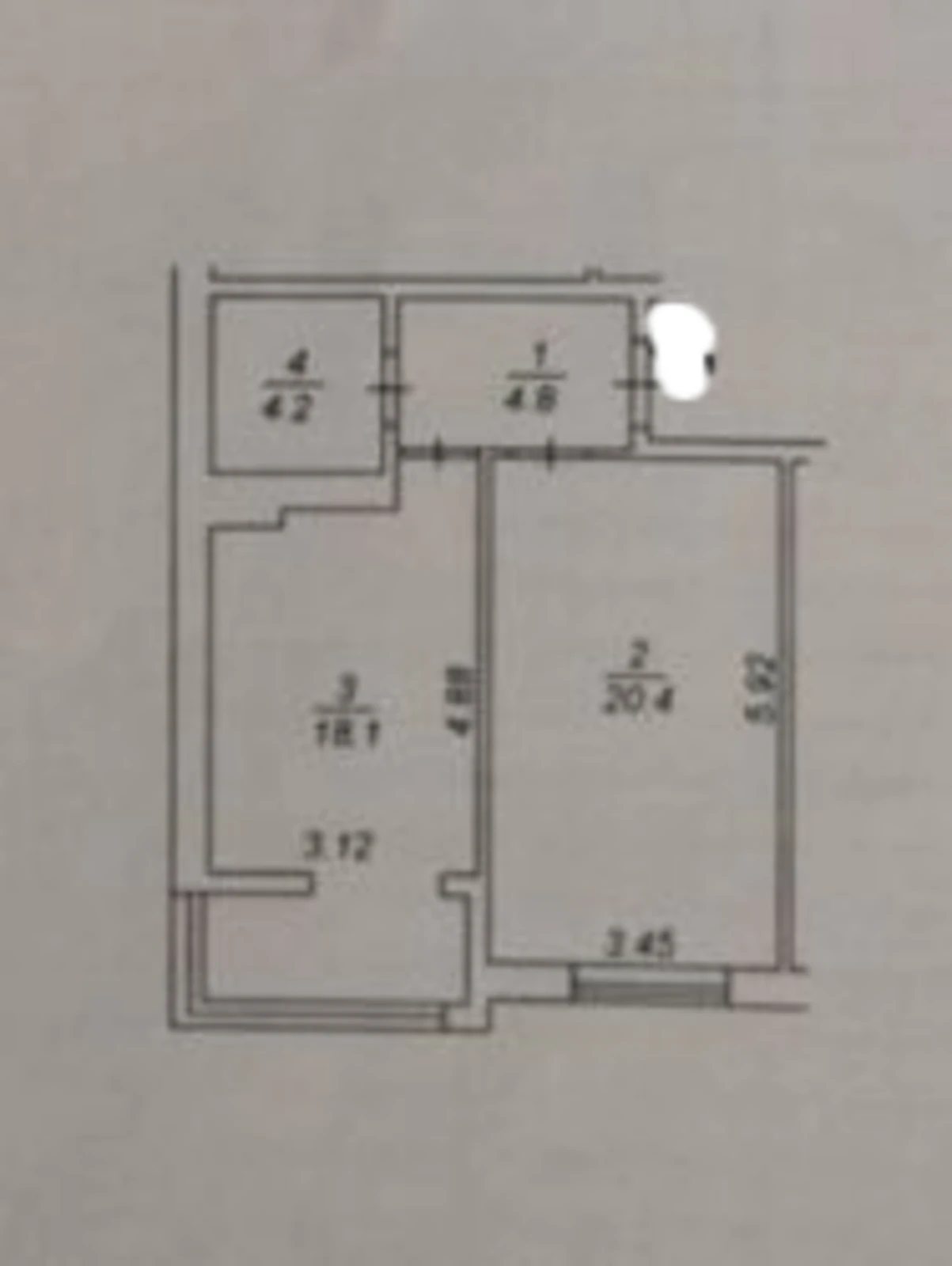 Продаж квартири. 1 room, 47 m², 2nd floor/5 floors. 5, Відроження , Крюківщина. 
