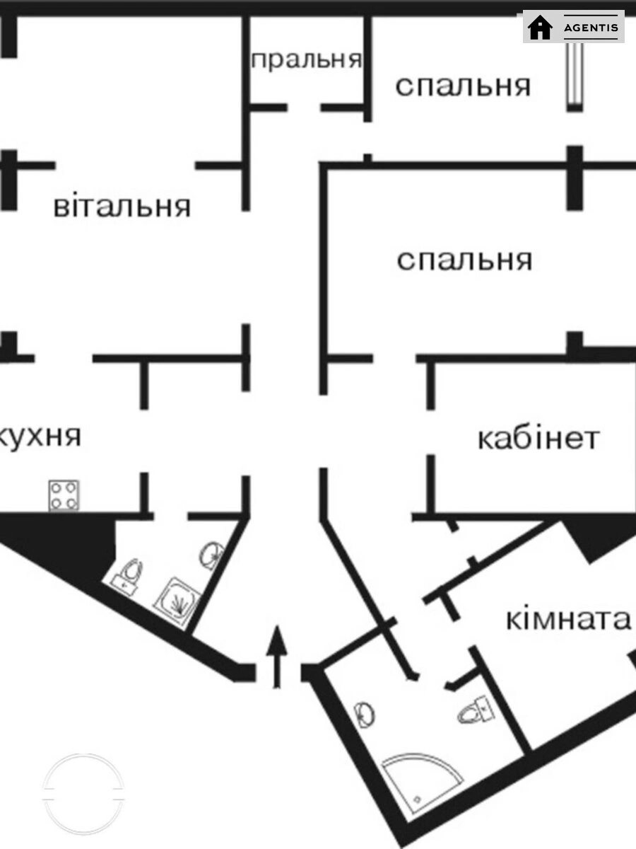 Apartment for rent. 4 rooms, 200 m², 10th floor/16 floors. 36, Mykoly Bazhana prosp., Kyiv. 