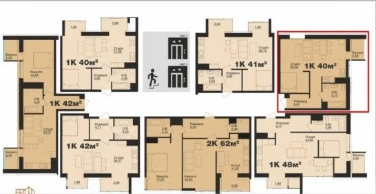 Продаж квартири. 1 room, 40 m², 10th floor/16 floors. Ленкавського, Івано-Франківськ. 