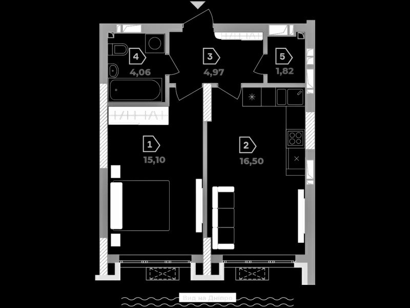 Продажа квартиры. 1 room, 42 m², 20 floor/26 floors. 32, Московский 32, Киев. 