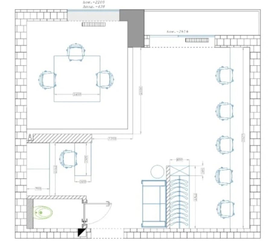 Продам офіс 40 m², 10 пов./10 поверхів. 2, Чехова ул., Фонтанка. 