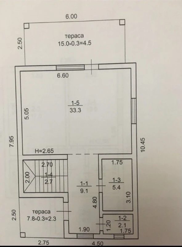 Продаж будинку 110 m², 2 поверхи. Райдужна вул., Фонтанка. 