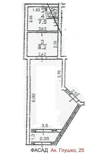 Продаж комерційного приміщення 45 m², 1 пов./9 поверхів. 25, Глушко Академика пр., Одеса. 