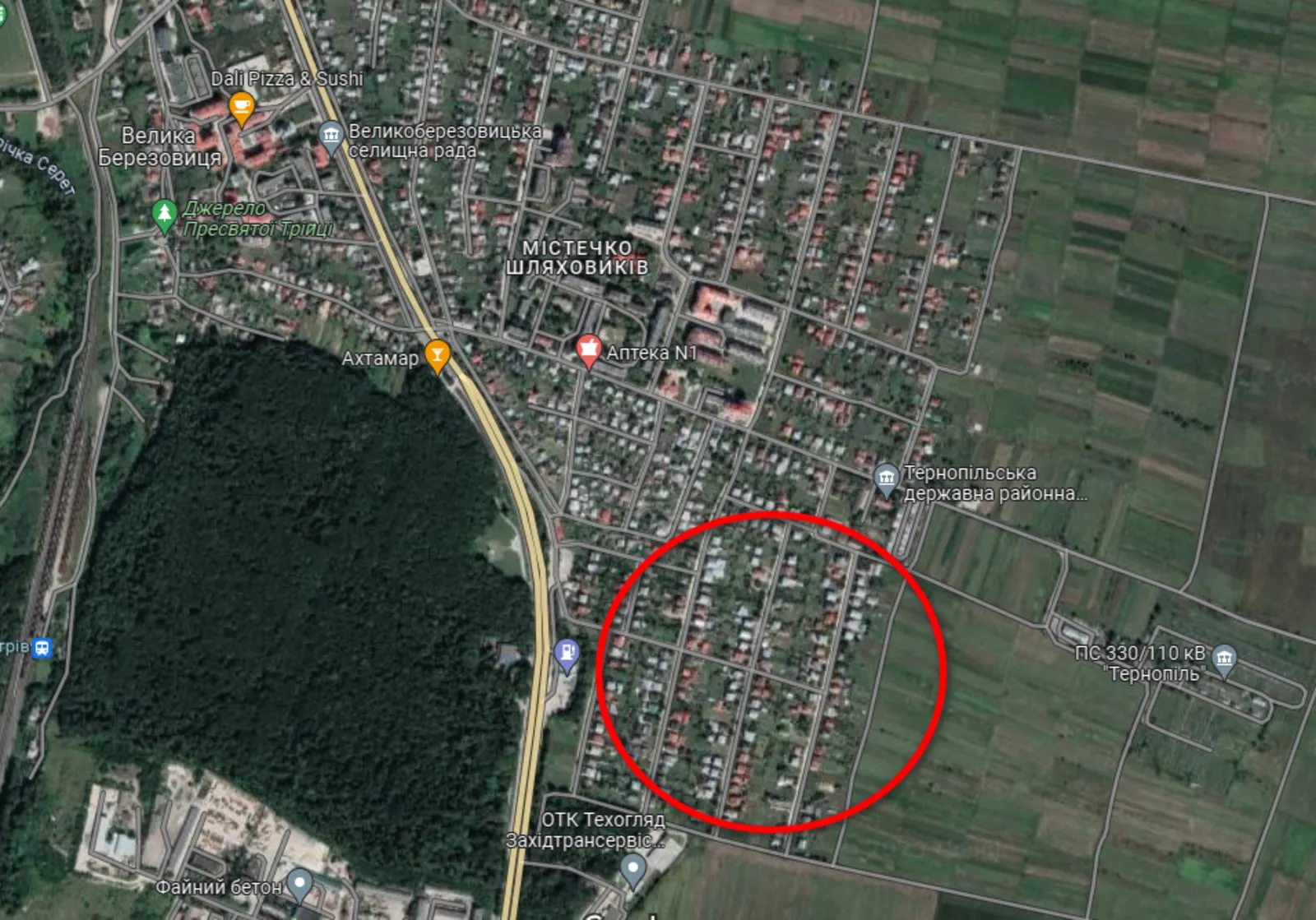 Land for sale for residential construction. Velykaya Berezovytsa. 