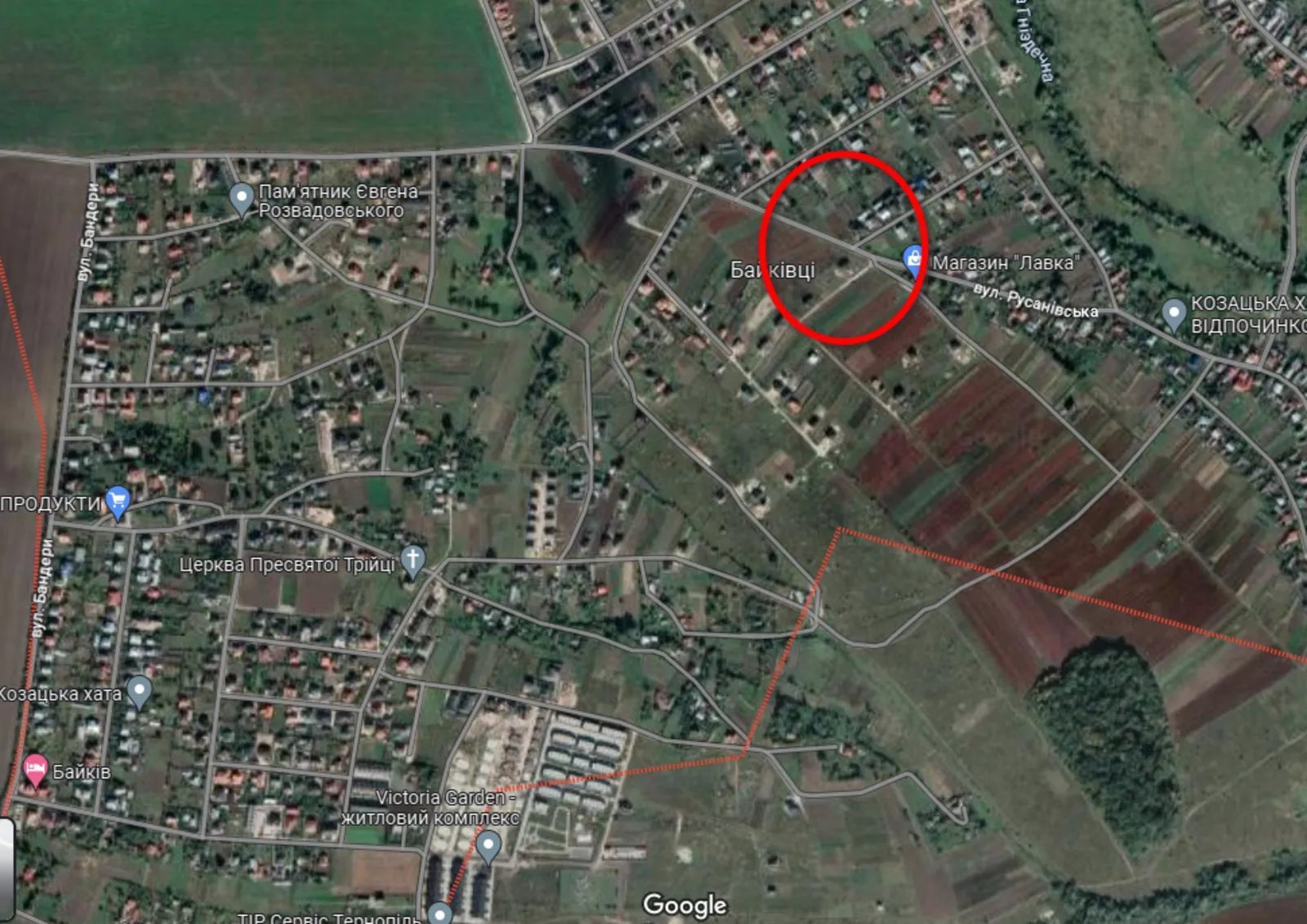 Land for sale for residential construction. Hayi Chumakovi za KP, Baykovtsy. 