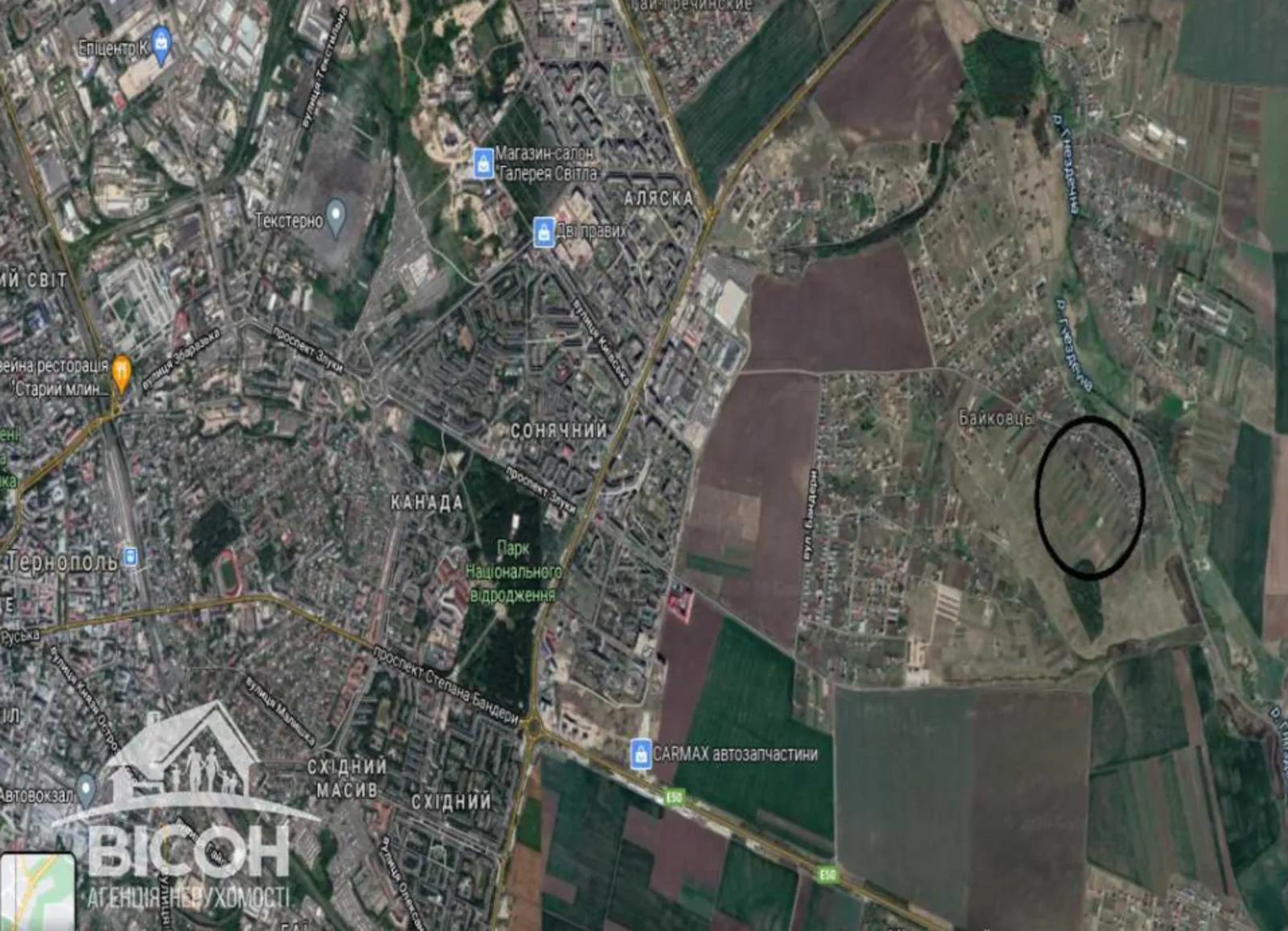 Land for sale for residential construction. Rusanivka, Baykovtsy. 