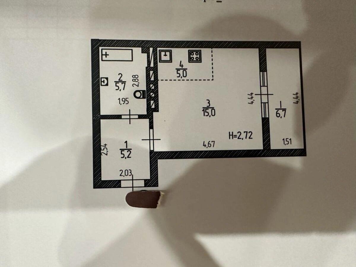 Продаж квартири 1 кімната, 37 m², 2 пов./9 поверхів. 62, Метрологічна 62, Київ. 