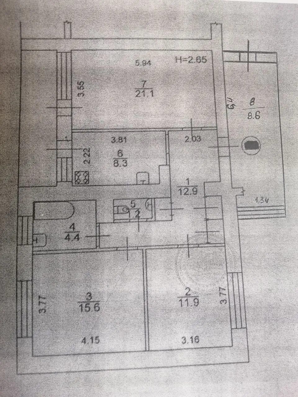 Продажа квартиры. 3 rooms, 91 m², 7th floor/13 floors. 11, Суворова 11, Киев. 