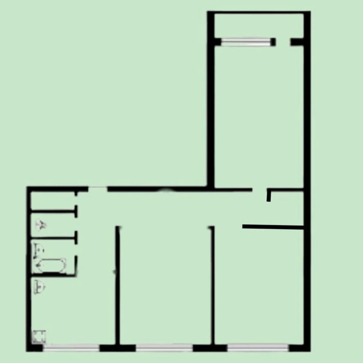 Продаж квартири 3 кімнати, 60 m², 2 пов./9 поверхів. 3, Кольцова 3, Київ. 